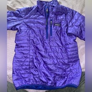 Patagonia nano puff quarter zip jacket women’s size medium purple